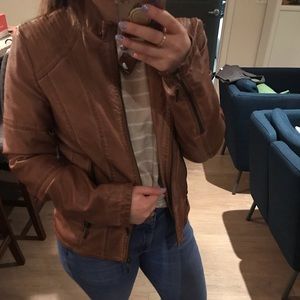 Camel Brown Moto Jacket